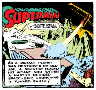First panel of Action Comics #1